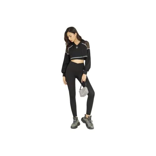 GIDI BOHO Черные Женские Спортивные Брюки