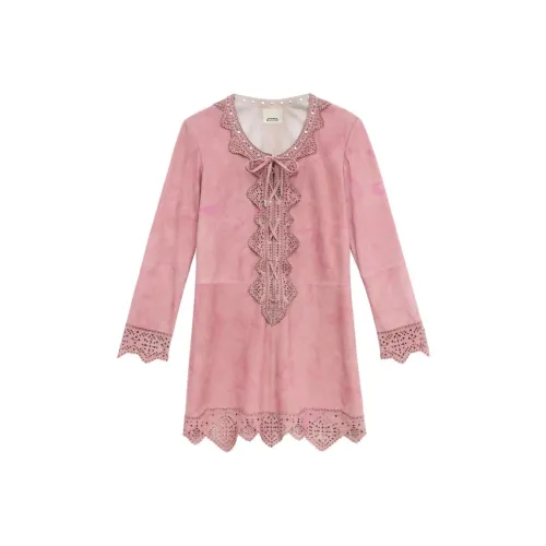 ISABEL MARANT Розовый Женские Длинные Платья с Рукавами