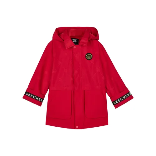 Skechers Новый год Куртка Размер S Буква Красный Подкладочная ткань Полностью с принтом Цветочный дизайн Детский