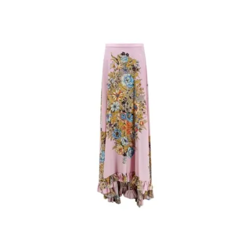 ETRO Розовые Женские Повседневные Длинные Юбки