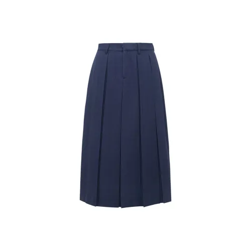 LI NING 1990 Темно-морской синий Женская повседневная длинная юбка