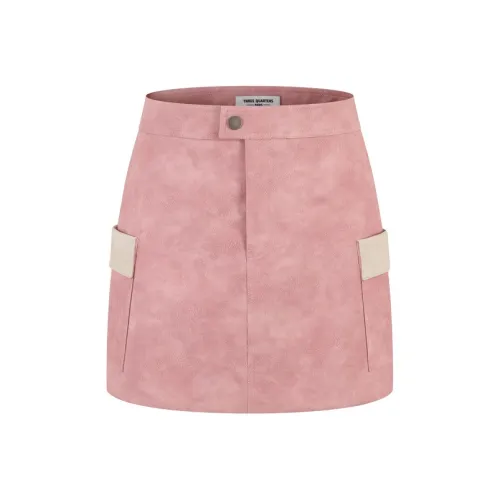 Three Quarters Повседневные короткие юбки Женские Розовый