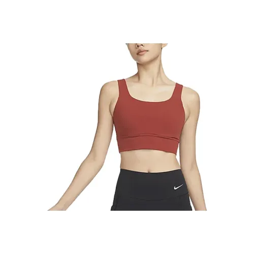 Nike Zenvy Longline Спортивное белье Женское Темно-оранжевый