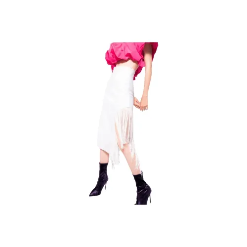 PINKO SS23 Повседневный Длинный Юбка Женская Белая