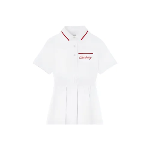 Burberry Белые Платья для Девочек