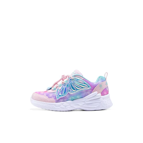 Skechers Kids SKECHERS GIRLS Противоскользящий Устойчивый к истиранию Низкий Топ Детские Лайфстайл Обувь Вишнево-розовый Детский