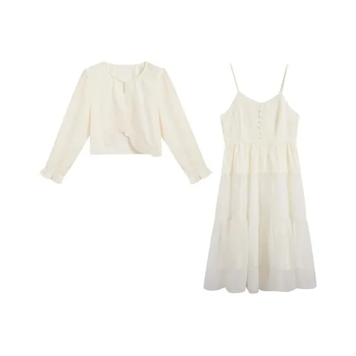 ZIHAN Комплект с юбкой Женские Бежевый Золото