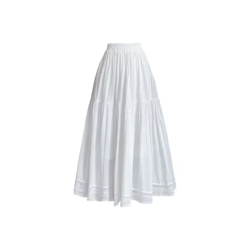 MM Белый Женские Повседневные Длинные Юбки