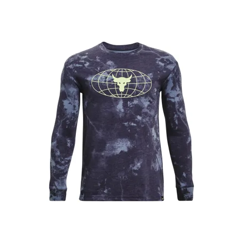 Under Armour Project Детская одежда Project Rock Brahman Globe Длинный рукав Т-рубашка Детская Aurora Фиолетовый