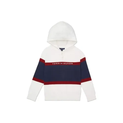 Tommy Hilfiger Детская одежда Colorblock С капюшоном Свитер Топы Milky WAY Толстовка Детский Белый
