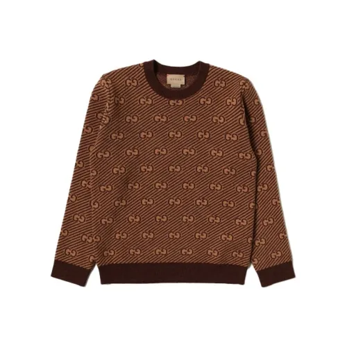 GUCCI Коричневый Kids Свитеры