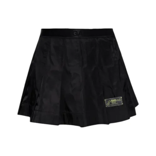 GANNI Повседневные короткие юбки Женские Черный