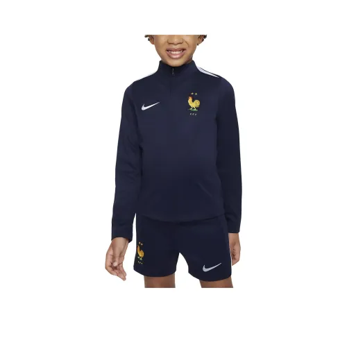 Nike Свитшот Dri Fit ACADEMY Younger Детский Football Drill Топ Дымчатый Чёрно-синий Кобальтовый синий