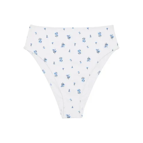 Victoria's Secret Розовый HIGH Обхват талии Cheeky Бикини Низ OPF Плавки Женские Светло-белый Цветочный