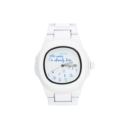 KIOSK Кварцевый механизм ремешок из нержавеющей стали унисекс белый циферблат