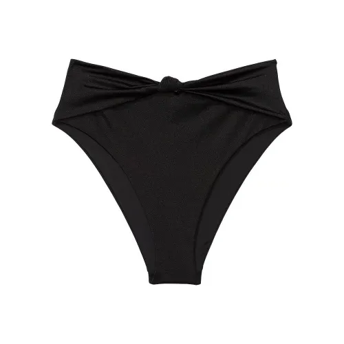 Victoria's Secret Узлые Высокая Талия Cheeky Бикини Низ B Плавки Женские Черный