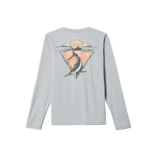 Columbia PFG Terminal Tackle™ Drag Time T Рубашка Детская Серого цвета