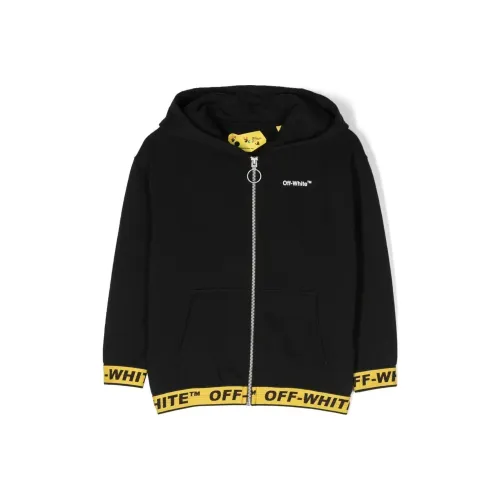 Off Белый Свитшот Черный Детский