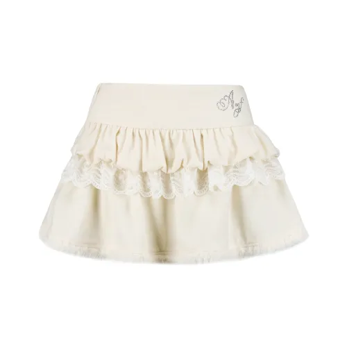 AYF Повседневные короткие юбки Женские Ванильный Бежево-абрикосовый