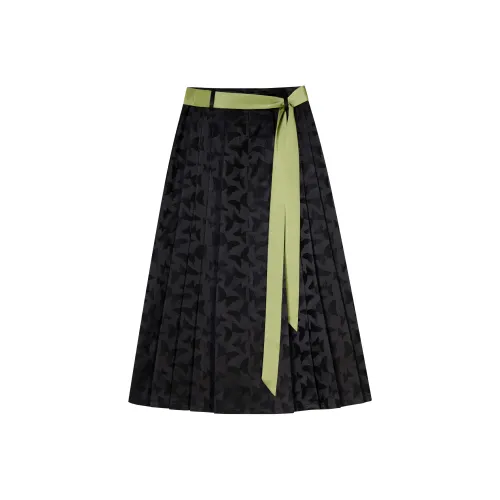 YEP Повседневный Длинный Юбка Женская Черная