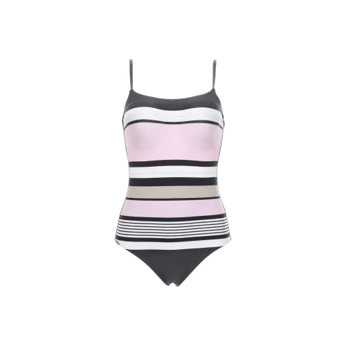 Selmark Розово-белый Полосы Женские Ван-Пис Купальники