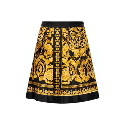 VERSACE SS24 Повседневные короткие юбки Женские Темно-желтый