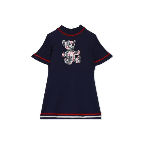 Burberry Темно-синие Платья для девочек