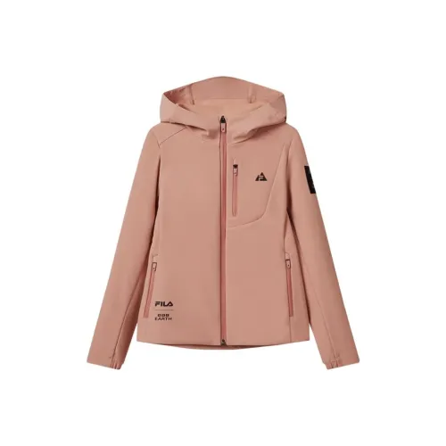 FILA KIDS Куртки Пальто Осенний-Зимний Коллекция 2024 Кофейный Кремовый Подростки