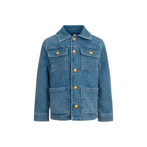 BALMAIN Blue Kids Куртки