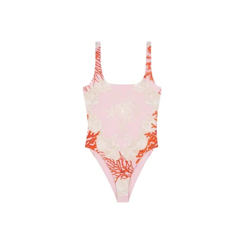 VERSACE LA Vacanza Праздника Коллекция SS24 Ван-Пис Купальник Женский Розовый