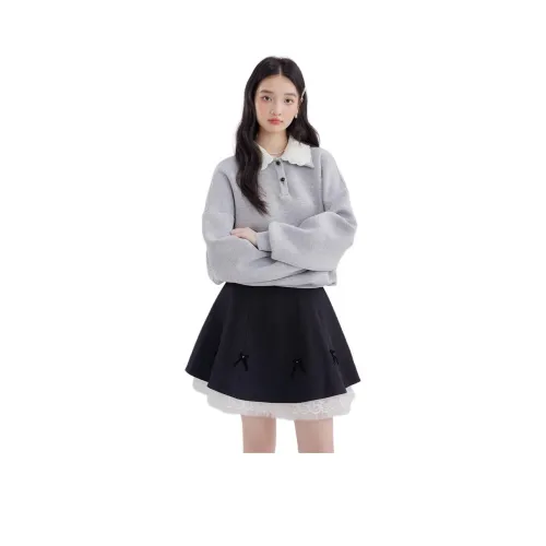 DEAR DEER PUFF Повседневные короткие юбки Женские Черный