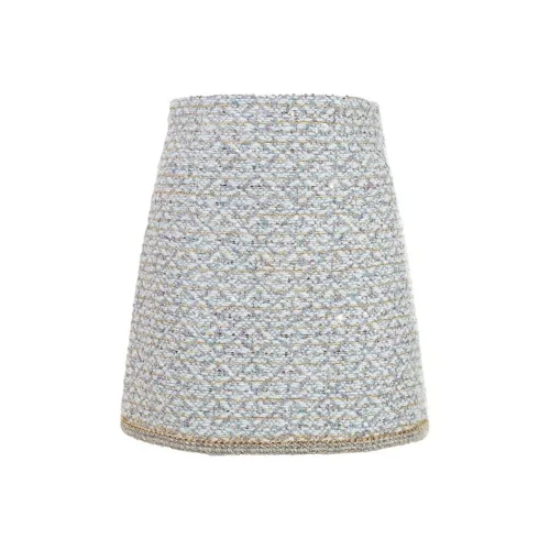 AIVEI Повседневные короткие юбки Женские Серебристый Серый