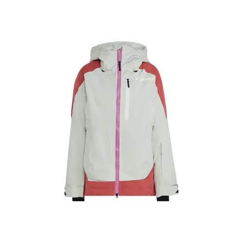 Adidas Зеленая Женская лыжная куртка