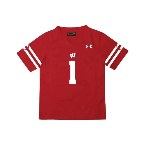 Under Armour T-рубашка Университет OF Wisconsin Madison Красная для малышей и детей дошкольного возраста