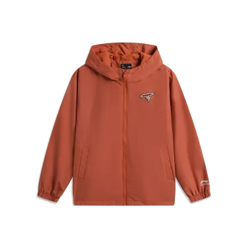 LINING YOUNG Куртка China Cultural Sports Life Collection SS25 Пряный Соус Красный Детский