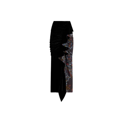 ETRO Черные Женские Повседневные Длинные Юбки