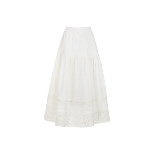 AIVEI Повседневный Длинный Юбка Женская Белая