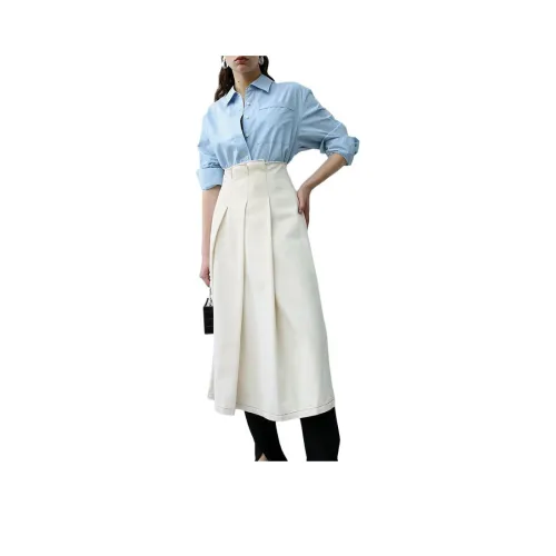 Roselingling Повседневный Длинный Юбка Женская Белая