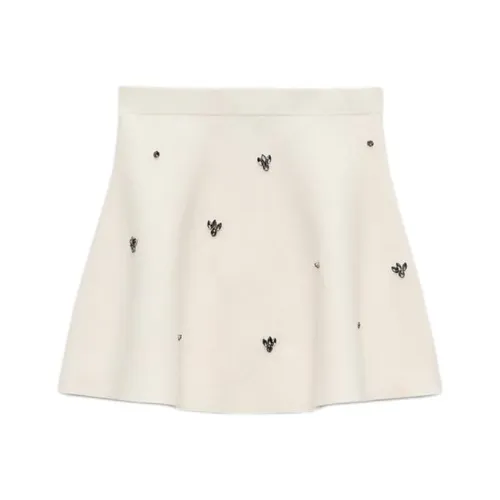 ZARA Повседневные короткие юбки Женские Натуральный белый
