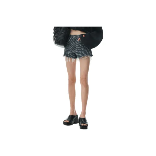 Alexander Wang SS24 Джинсовые шорты Женские Серый