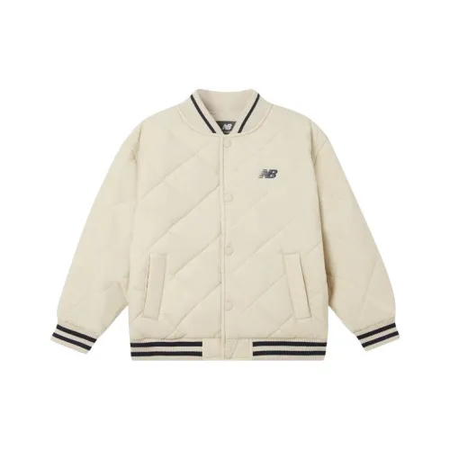New Balance Хлопковый пуховик Спорт Club1906 Молочный белый Для детей Возраст 3-7 лет