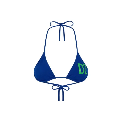 DSQUARED 2 Technicolor Треугольник Топ Бикини Женские Синий