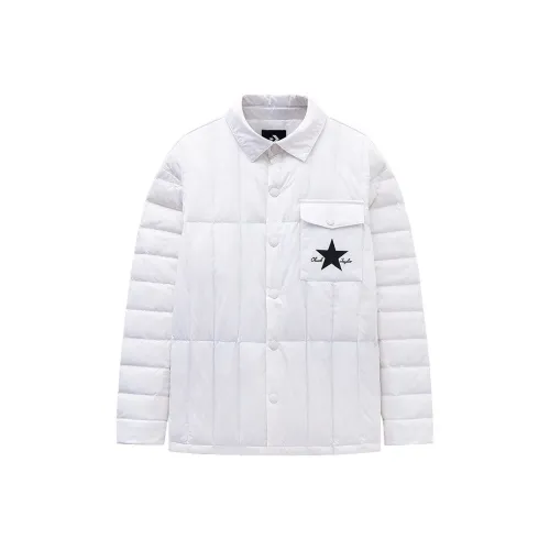 Конверс Пуховик Белый с Перьями для Детей Возраст 3-7 Лет