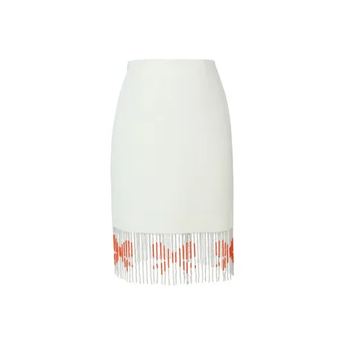 CatPunch Повседневный Длинный Юбка Женские Бежевый