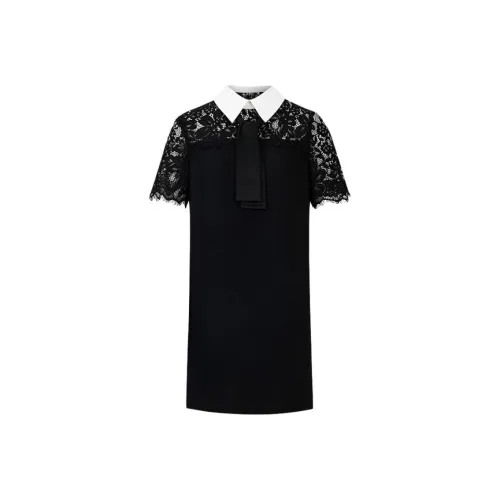 KARL LAGERFELD Короткий рукав Платье Женское Черное