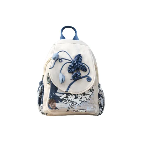 NANXIAOXIANG Хлопок лен смесь рюкзак женский сливовый