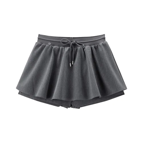 LEDIN Повседневные короткие юбки женские Лунный камень серый