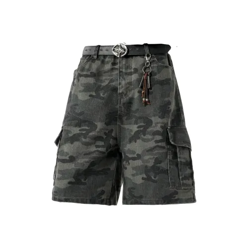 HOKLV Камуфляж Унисекс Шорты Карго