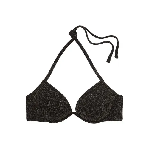 Victoria's Secret Розовый Супер PUSH UP UNDERWIRE Бикини Топ Черный Бикини Женские Черный