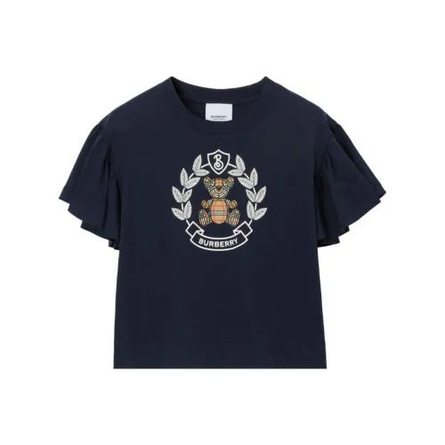 Burberry Kids Морская синяя футболка